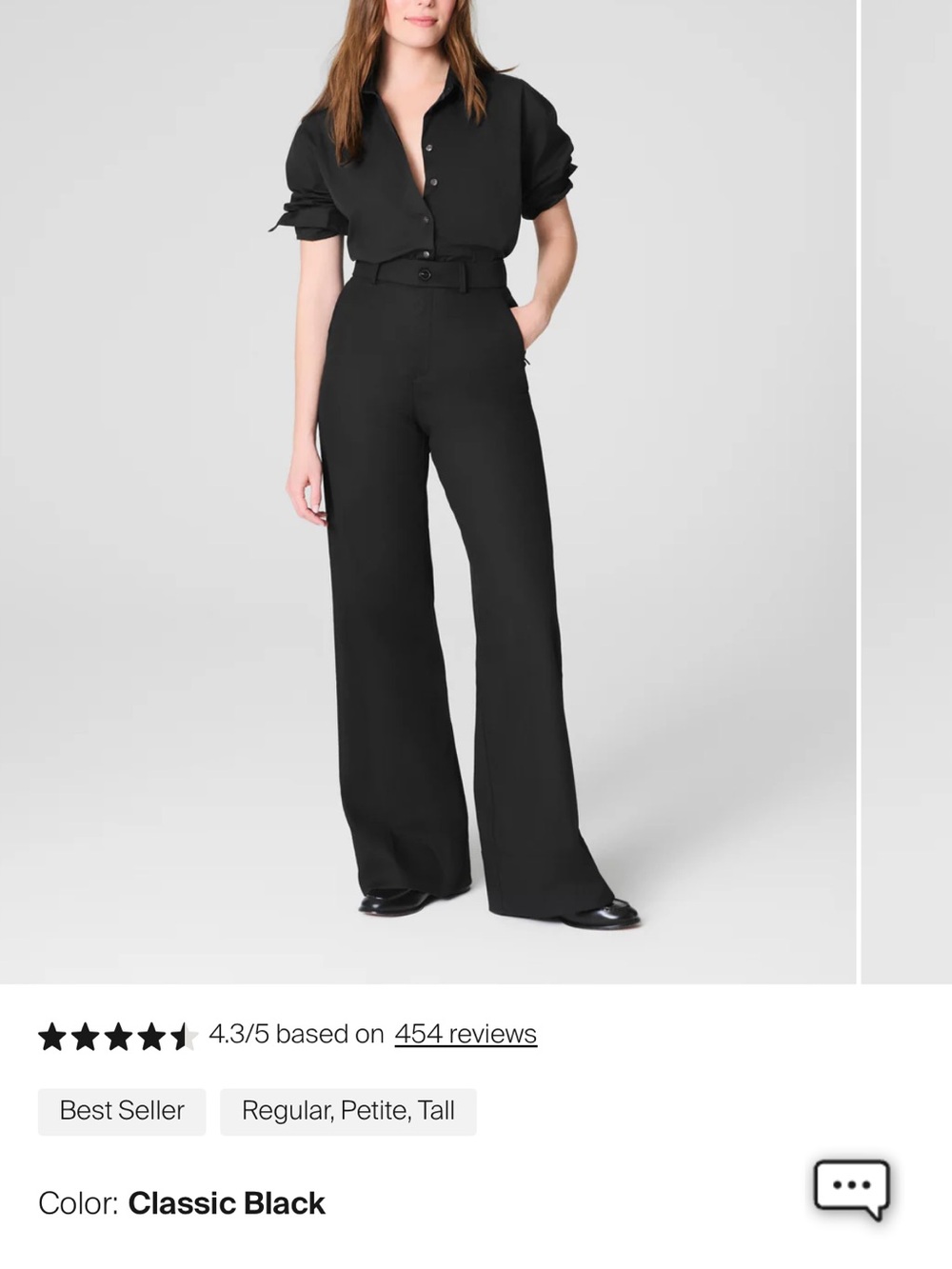 SPANX women’s  Black Straight-Leg Dress Pants